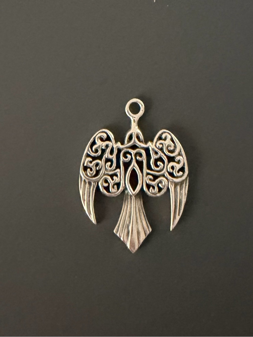 Intricate Sterling Silver Filigree Bird Pendant